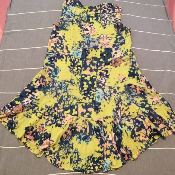 BCBGMAXAZRIA BLUE GREEN 🌻 RAYON DRESS SIZE XS 🌻 - Picture 2 of 3